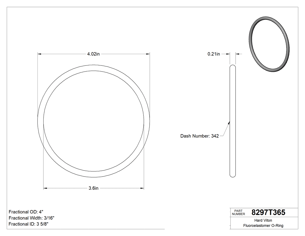 Technical drawing - 8297T365